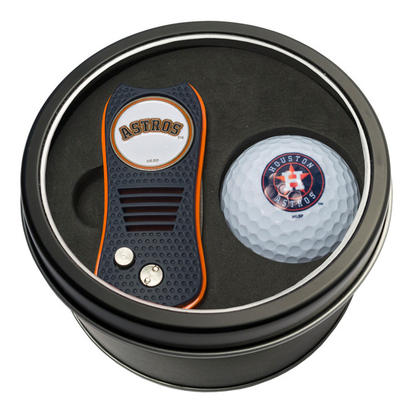 Houston Astros Tin Gift Set with Switchfix Divot Tool and Golf Ball