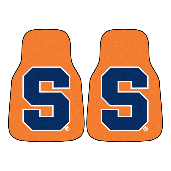 Syracuse University - Syracuse Orange 2-pc Carpet Car Mat Set S Primary Logo Orange