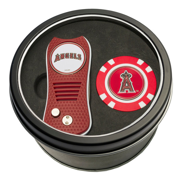 Los Angeles Angels Tin Gift Set with Switchfix Divot Tool and Golf Chip