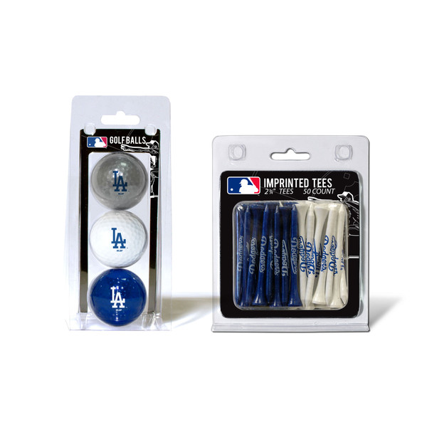 Los Angeles Dodgers 3 Golf Balls And 50 Golf Tees