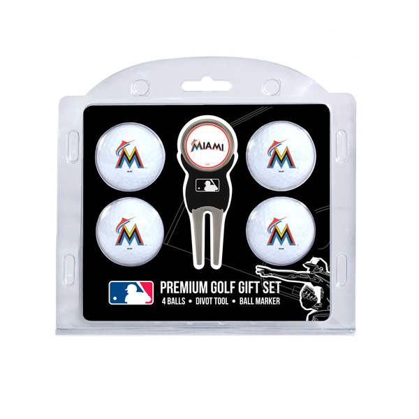 Miami Marlins 4 Golf Ball And Divot Tool Set