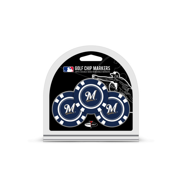 Milwaukee Brewers 3 Pack Golf Chip Ball Markers