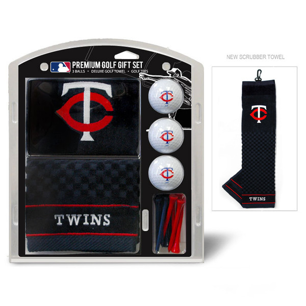Minnesota Twins Embroidered Golf Towel, 3 Golf Ball, and Golf Tee Set