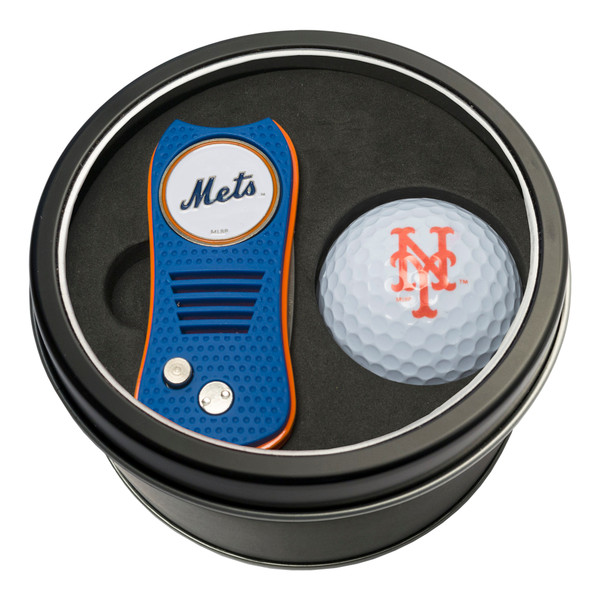 New York Mets Tin Gift Set with Switchfix Divot Tool and Golf Ball