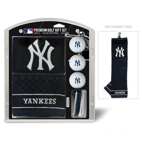 New York Yankees Embroidered Golf Towel, 3 Golf Ball, and Golf Tee Set
