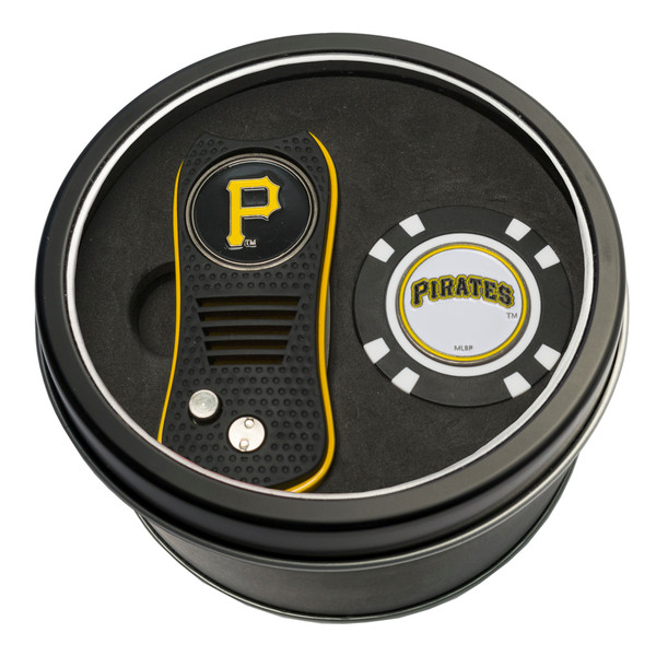 Pittsburgh Pirates Tin Gift Set with Switchfix Divot Tool and Golf Chip