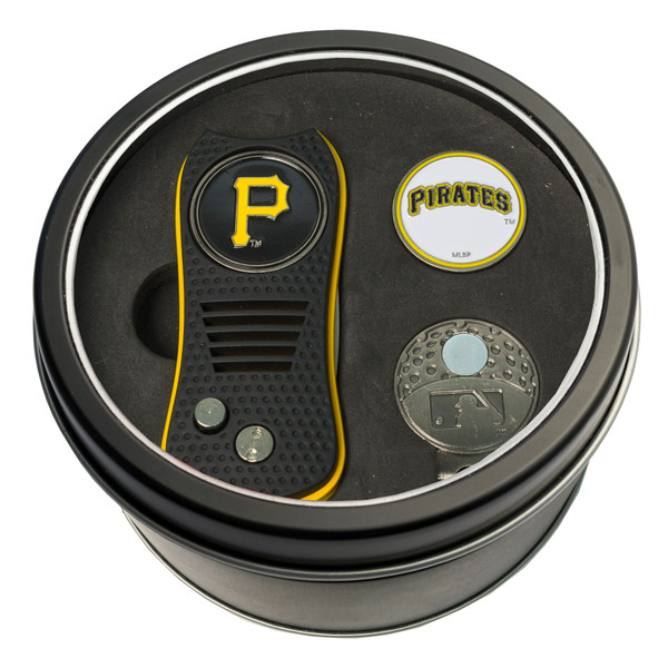 Pittsburgh Pirates Tin Gift Set with Switchfix Divot Tool, Cap Clip, and Ball Marker