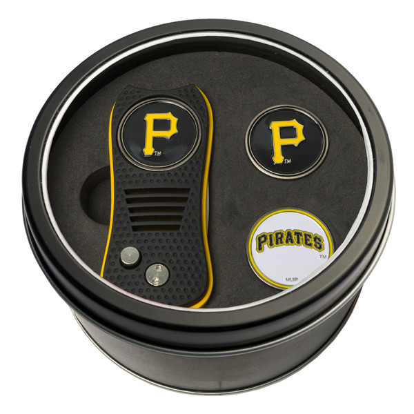 Pittsburgh Pirates Tin Gift Set with Switchfix Divot Tool and 2 Ball Markers