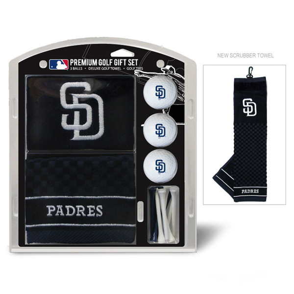 San Diego Padres Embroidered Golf Towel, 3 Golf Ball, and Golf Tee Set