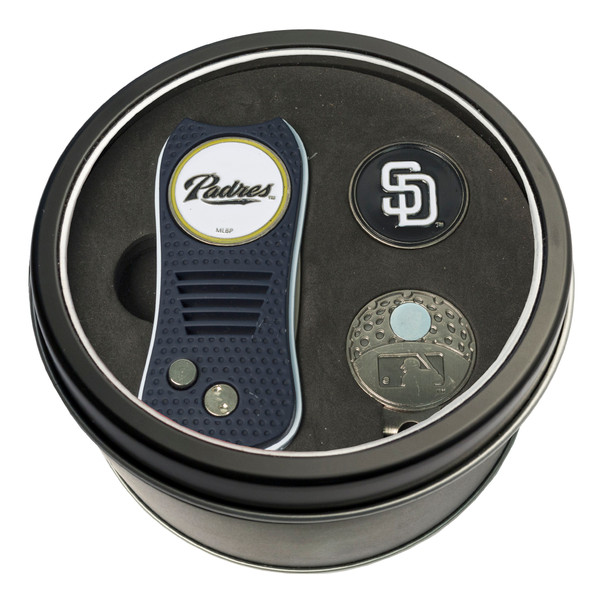 San Diego Padres Tin Gift Set with Switchfix Divot Tool, Cap Clip, and Ball Marker