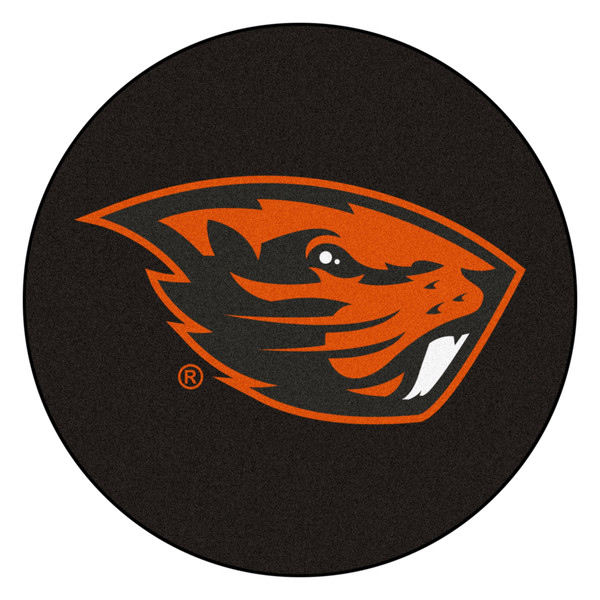 Oregon State University - Oregon State Beavers Puck Mat Beaver Primary Logo Black