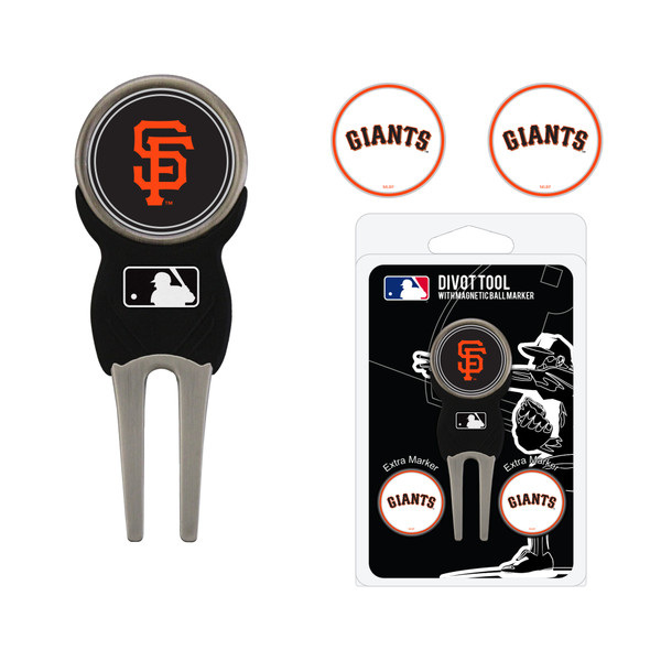 San Francisco Giants Divot Tool Pack With 3 Golf Ball Markers