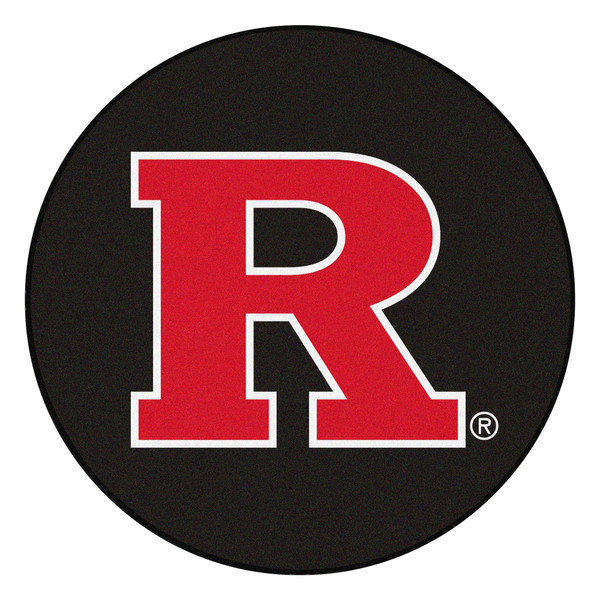 Rutgers University - Rutgers Scarlett Knights Puck Mat "Block R" Logo Black