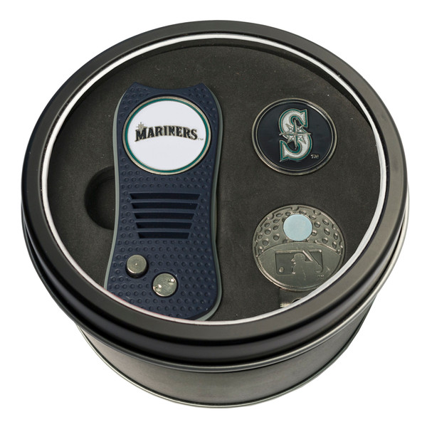 Seattle Mariners Tin Gift Set with Switchfix Divot Tool, Cap Clip, and Ball Marker