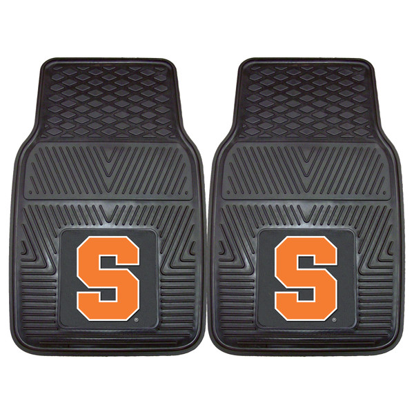 Syracuse University - Syracuse Orange 2-pc Vinyl Car Mat Set S Primary Logo Black