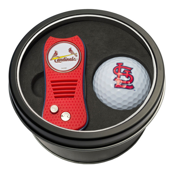 St Louis Cardinals Tin Gift Set with Switchfix Divot Tool and Golf Ball