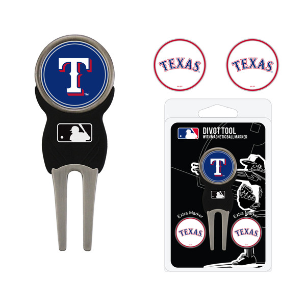 Texas Rangers Divot Tool Pack With 3 Golf Ball Markers