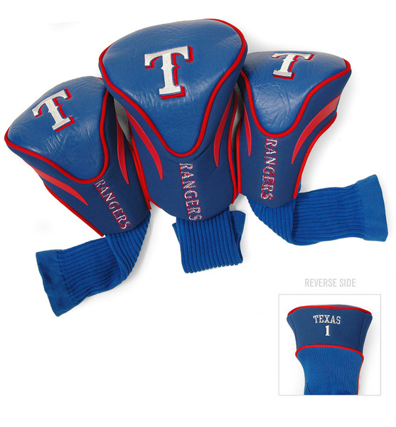 Texas Rangers 3 Pack Contour Head Covers