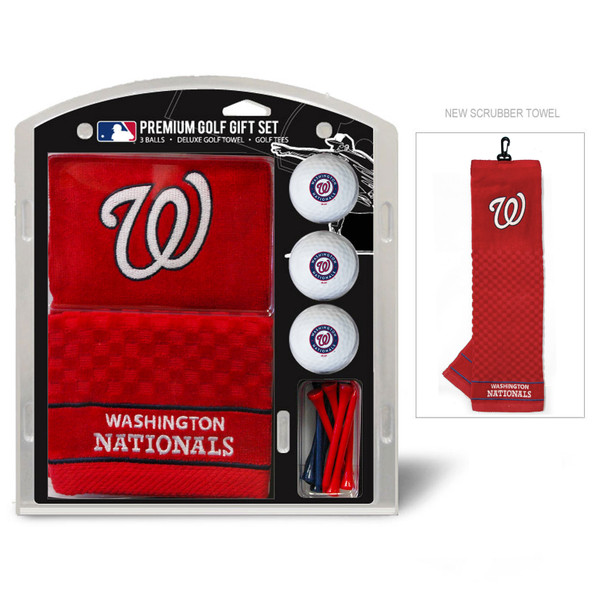 Washington Nationals Embroidered Golf Towel, 3 Golf Ball, and Golf Tee Set