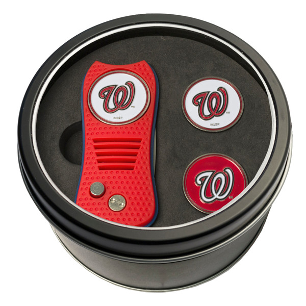 Washington Nationals Tin Gift Set with Switchfix Divot Tool and 2 Ball Markers