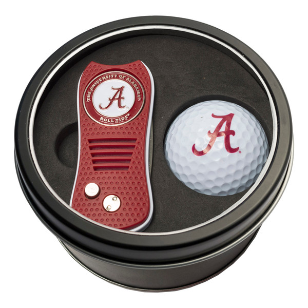 Alabama Crimson Tide Tin Gift Set with Switchfix Divot Tool and Golf Ball