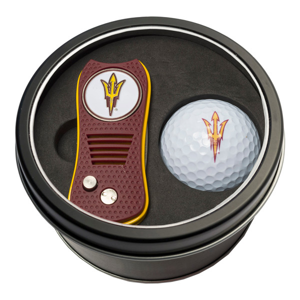 Arizona State Sun Devils Tin Gift Set with Switchfix Divot Tool and Golf Ball