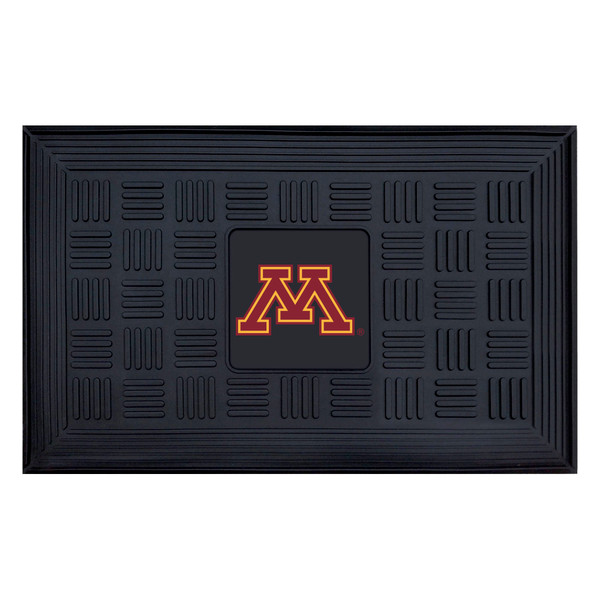 University of Minnesota - Minnesota Golden Gophers Medallion Door Mat Block M Primary Logo Black