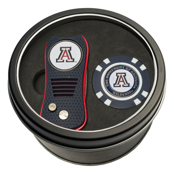 Arizona Wildcats Tin Gift Set with Switchfix Divot Tool and Golf Chip
