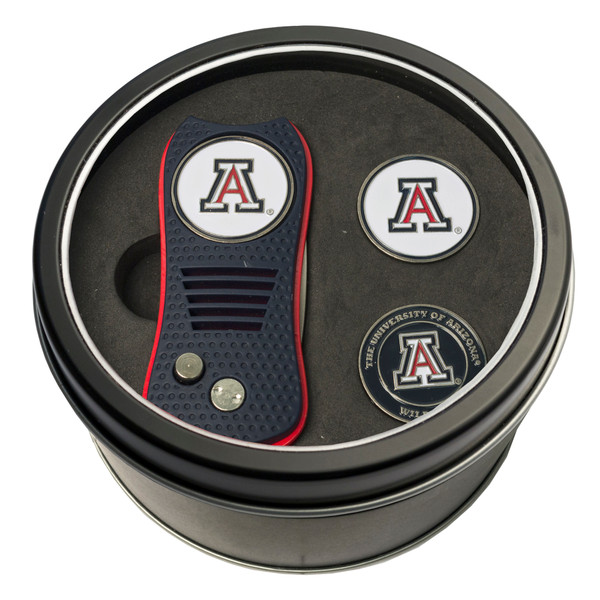 Arizona Wildcats Tin Gift Set with Switchfix Divot Tool and 2 Ball Markers