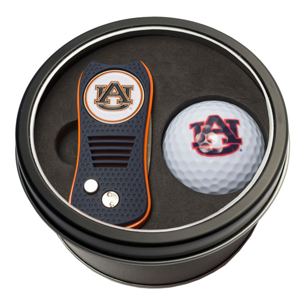 Auburn Tigers Tin Gift Set with Switchfix Divot Tool and Golf Ball