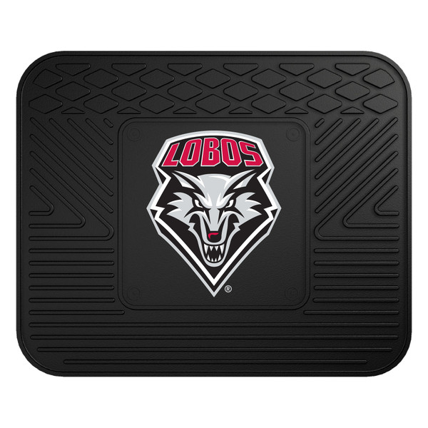University of New Mexico - New Mexico Lobos Utility Mat "Wolf Head & LOBOS" Logo Black