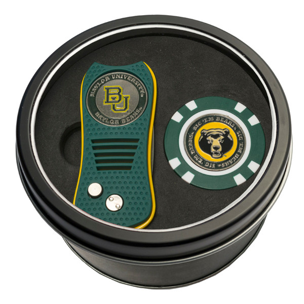 Baylor Bears Tin Gift Set with Switchfix Divot Tool and Golf Chip
