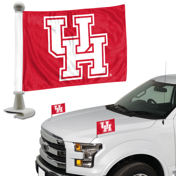 Houston Cougars Ambassador Flags "UH" Logo 4 in. x 6 in. Set of 2