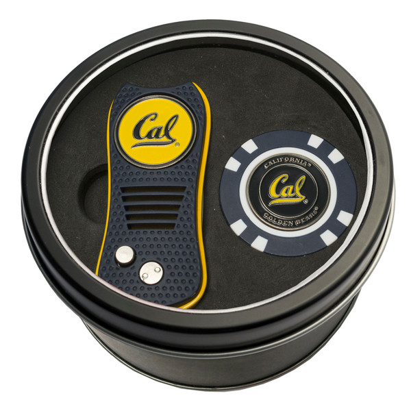 Cal Bears Tin Gift Set with Switchfix Divot Tool and Golf Chip