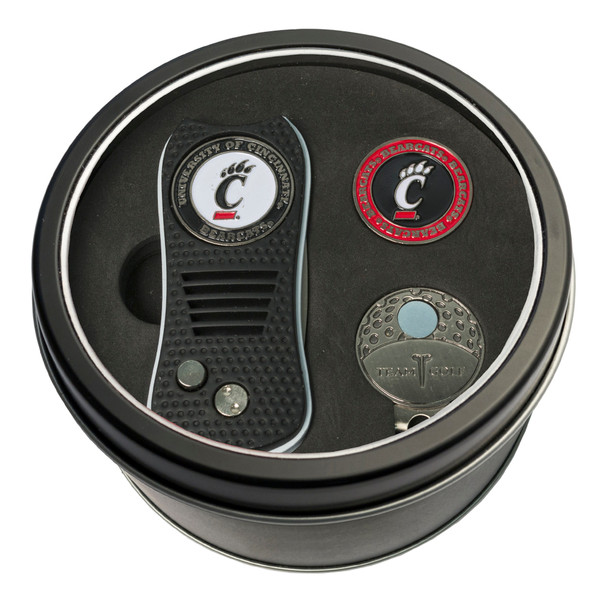 Cincinnati Bearcats Tin Gift Set with Switchfix Divot Tool, Cap Clip, and Ball Marker