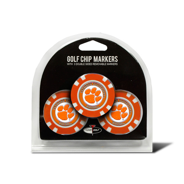 Clemson Tigers 3 Pack Golf Chip Ball Markers