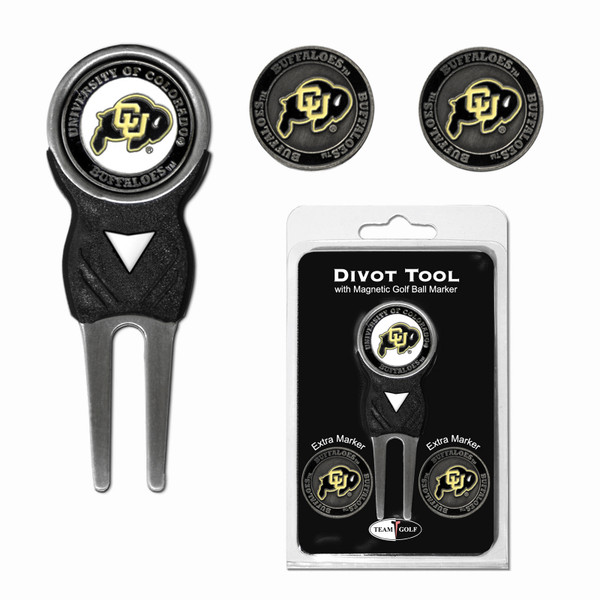 Colorado Buffaloes Divot Tool Pack With 3 Golf Ball Markers