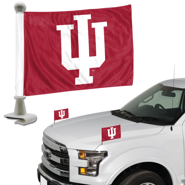 Indiana Hoosiers Ambassador Flags "UI" Primary Logo 4 in. x 6 in. Set of 2