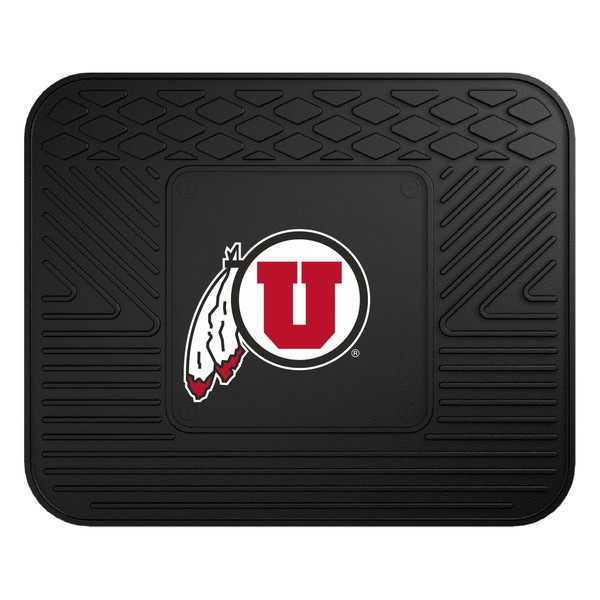 University of Utah - Utah Utes Utility Mat Circle & Feather Logo Black