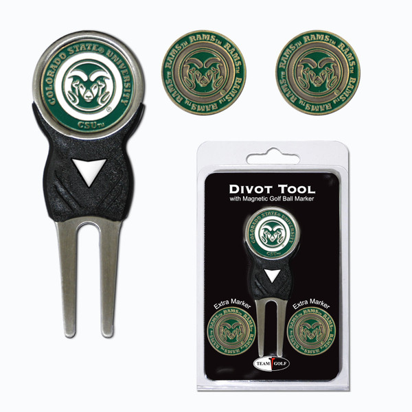 Colorado State Rams Divot Tool Pack With 3 Golf Ball Markers