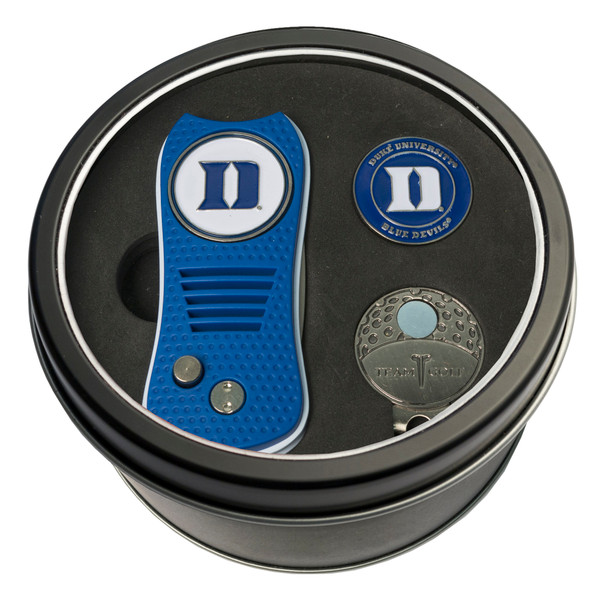 Duke Blue Devils Tin Gift Set with Switchfix Divot Tool, Cap Clip, and Ball Marker