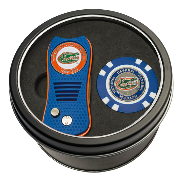 Florida Gators Tin Gift Set with Switchfix Divot Tool and Golf Chip