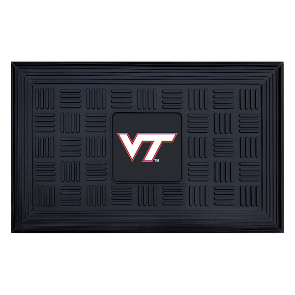 Virginia Tech - Virginia Tech Hokies Medallion Door Mat VT Primary Logo Black