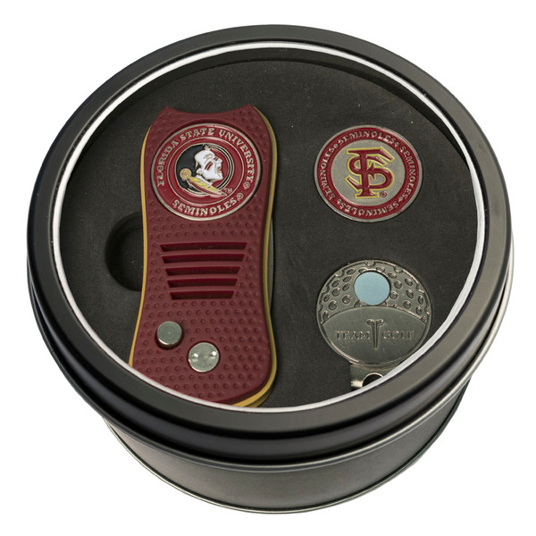 Florida State Seminoles Tin Gift Set with Switchfix Divot Tool, Cap Clip, and Ball Marker