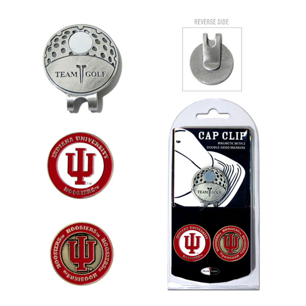 Indiana Hoosiers Cap Clip With 2 Golf Ball Markers