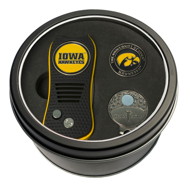 Iowa Hawkeyes Tin Gift Set with Switchfix Divot Tool, Cap Clip, and Ball Marker