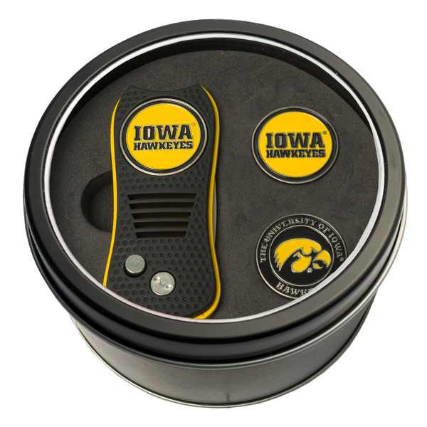 Iowa Hawkeyes Tin Gift Set with Switchfix Divot Tool and 2 Ball Markers