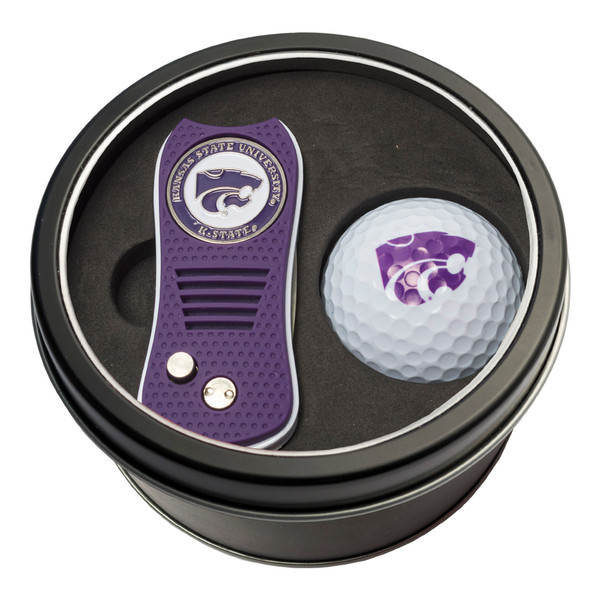 Kansas State Wildcats Tin Gift Set with Switchfix Divot Tool and Golf Ball