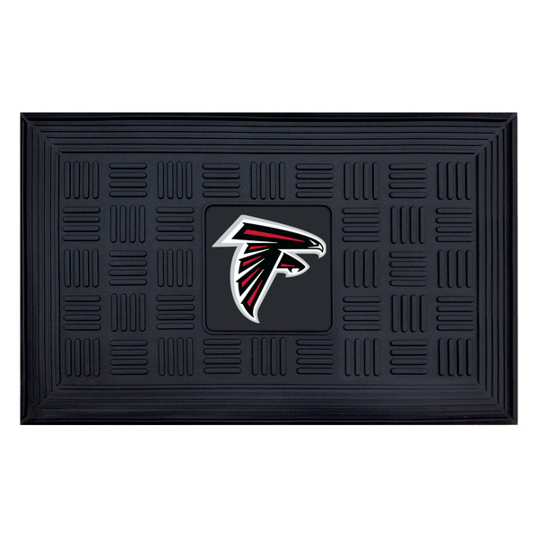 Atlanta Falcons Medallion Door Mat Falcon Primary Logo Black