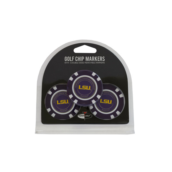 LSU Tigers 3 Pack Golf Chip Ball Markers